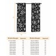 thumbnail image 6 of Fsddascl Snowflake Black Blackout Curtains for Bedroom/Living Room, Thermal Insulated Kitchen Curtains, Christmas Winter Snowfall Xmas Holiday Grommet Darkening Window Treatment Drapes 27.5"x39"x2, 6 of 6