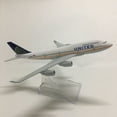 thumbnail image 3 of 16cm United Airlines B747 Airplane  Model Simulation Aircraft Model Aviation Model Aircraft Kits for Collection and Gift, 3 of 6