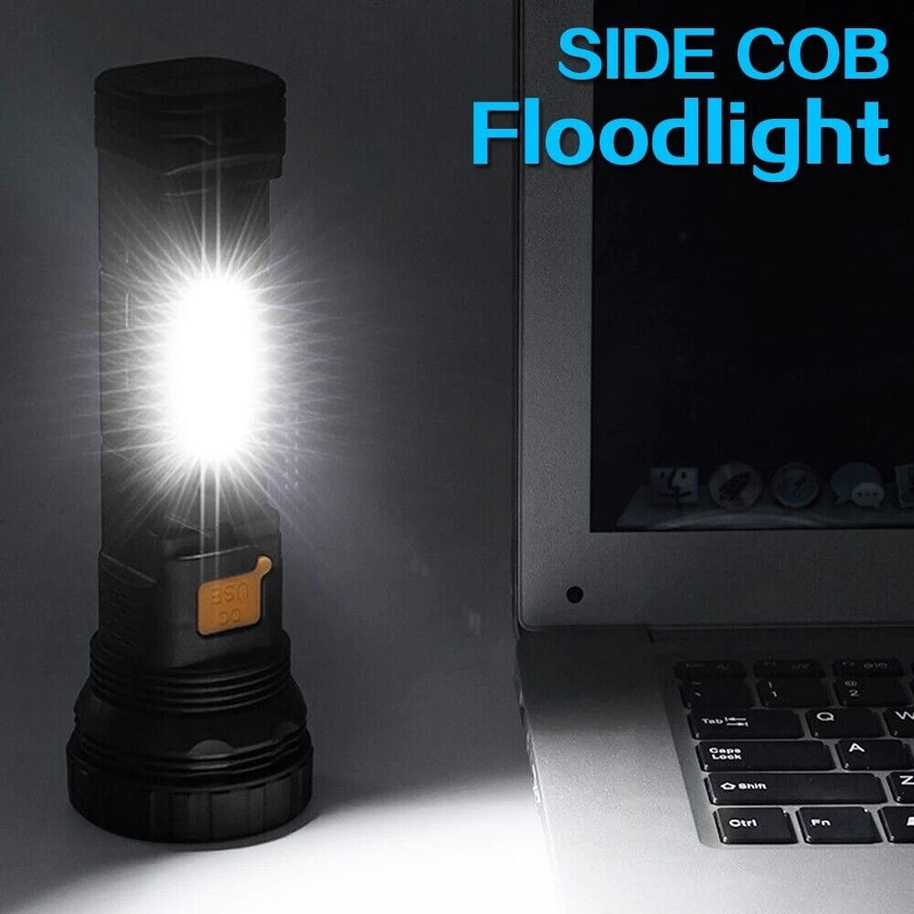 LED Rechargeable, Super Bright, 3 Modes Handheld Outdoor, Power Bank, Long Distance Spot for Camping Hiking Climbing Fishing