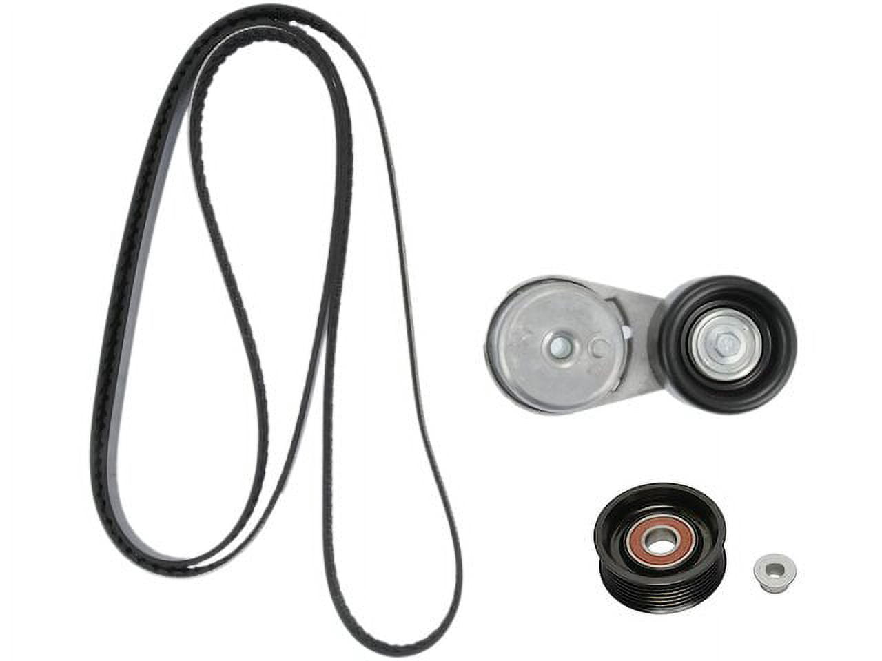 3-Piece Serpentine Belt Drive Kit For Nissan Rogue/Rogue Select 2008-2015 2.5L - Belt, Tensioner, Idler Pulley