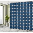 thumbnail image 4 of Ambesonne Nordic Shower Curtain, Xmas Snowflakes Geometric, 69"Wx75"L, Dark Violet Blue Teal, 4 of 4