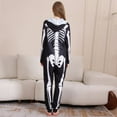 thumbnail image 5 of Hotiary Family Matching Halloween Onesie Pajamas, Funny Vacation Skeleton Print One Piece Pjs, Hooded Zipper Holiday Jammies Sleepwear Nightwear Loungewear for 1Y-2XL, 5 of 8