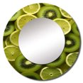 thumbnail image 2 of Designart "Kaleidoscope Of Kiwifruit" Fruits Round Mirror Wall Decor Traditional - Large Green Round Office Mirror - Round Mirror - 29" x 29", 2 of 6