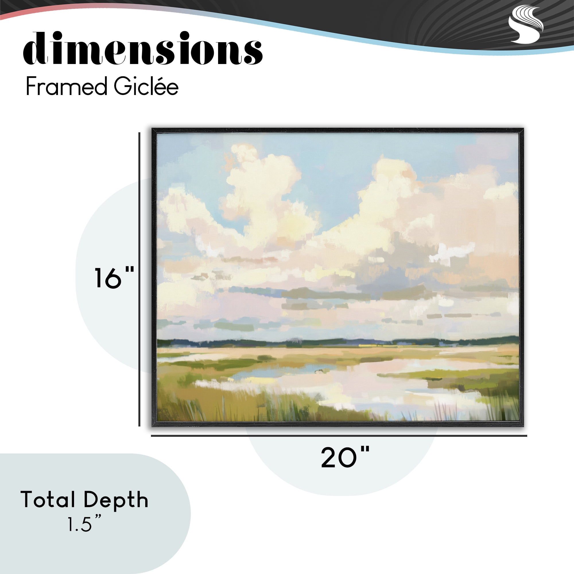 Stupell Industries Lowcountry Marsh at Dawn Black Framed Giclee Art, design by LSR Design Studio