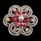 thumbnail image 5 of Broche de Forma flor de material cristal Brillante Accesorios de Moda Elegante Rosa roja, 5 of 8