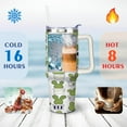 thumbnail image 4 of Cactus 40 Oz Tumbler with Handle Lid and Straw, Stainless Steel Double Walled Vacuum Insulated Cup, Cute Anniversary Wedding Birthday Gifts Tumbler for Women Men Friends Outdoor Indoor, 4 of 7