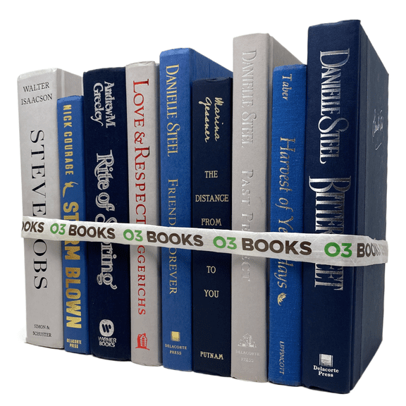 Nautical Skies Decorative Books Blue, Navyblue and Lightgray