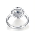 thumbnail image 3 of Adjustable 1 Carat Moissanite Ring 925 Sterling Silver Wedding Band For Women, Suitable For Banquet Party Official Occasion, Holiday Valentine's Day Proposal Engagement Wedding Gift, 3 of 9
