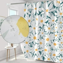 1X Shower Curtain Waterproof Fabric Shower Curtain or Polyester Soft Cloth & Hotel Quality Machine Washable White Shower Curtain Liner for Bath Tub Shower Curtain