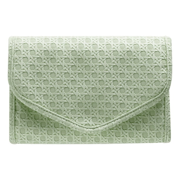 Estuche Organizador De Joyas De Viaje, Plegable Y Portátil, De Piel, Para Collares Y Pendientes. Almacenamiento Seguro Y Compacto, Ideal Para El Hogar Y Los Viajes.