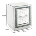 thumbnail image 5 of End Table with Mirror Framing and Faux Diamonds, Silver, 5 of 6