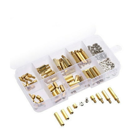 

cusimax 120 Pieces Brass Bolts Portable M3 Anti-rust Male Female Replacing Hexagonal PCB Board Strut Screw Hardware Assortment