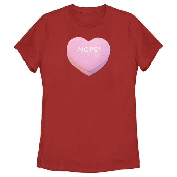 Women's Lost Gods Candy Heart Nope Graphic T-Shirt