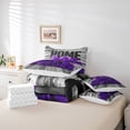 thumbnail image 6 of Feelyou Purple Anniversary Rose Bedding Comforter Set 7pcs, Rustic Cabin Full Bedding Set, 6 of 8