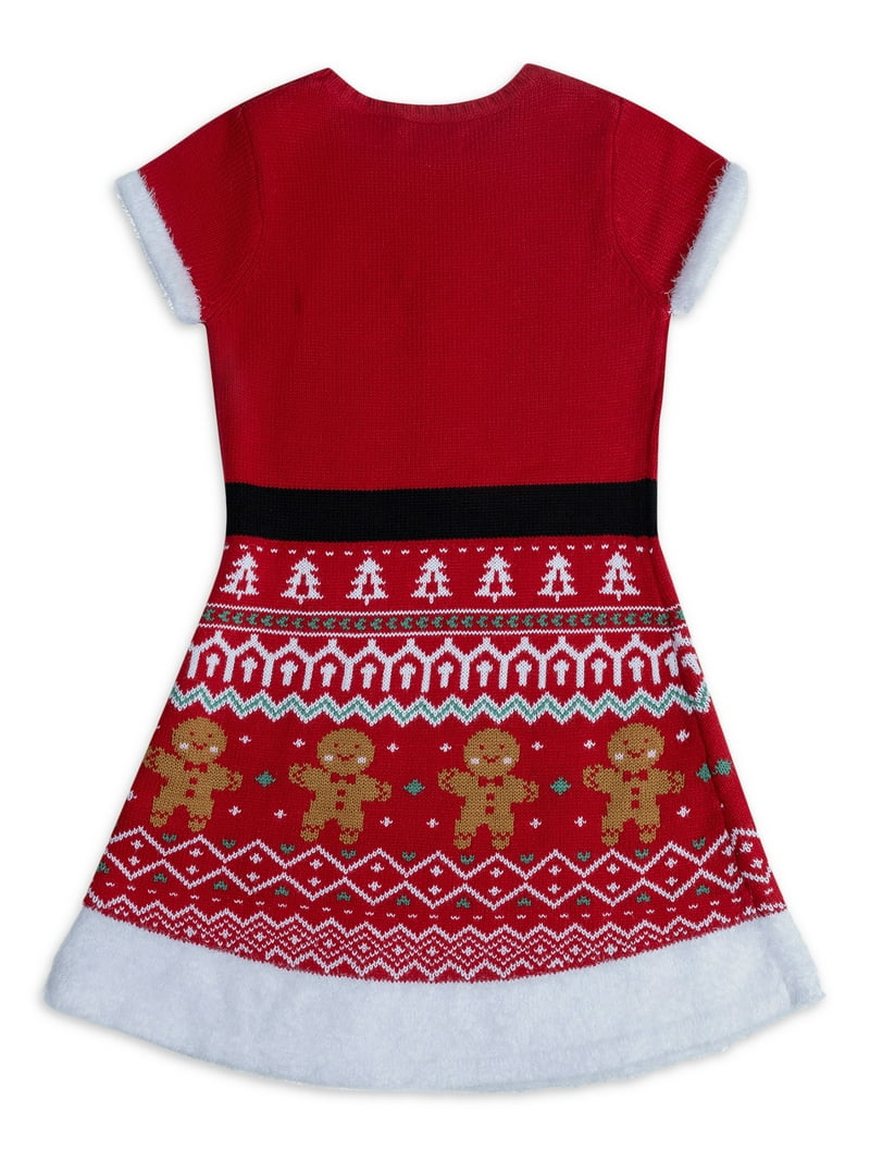 white christmas dresses Smiling Pinker Girl Christmas Dresses, Girls Christmas Reindeer Knitted Sweater Dress Xmas Gifts 2-3T / Red