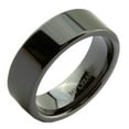 thumbnail image 2 of Metals Jewelry Black Ceramic 8mm Wedding Band Flat Pipe Cut High Polished Ring Size 8, 2 of 5
