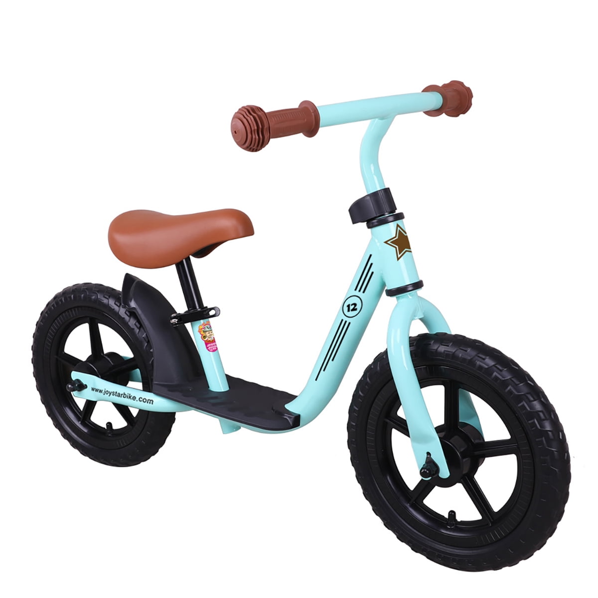 JOYSTAR Balance Bike with Footrest for 1-5 Years Boys & Girls 10 & 12 Adjustable Glider Bike for Kids Green Blue Pink