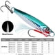 thumbnail image 2 of Señuelo para Pesca Vertical Metal Cebo Duro Artificial Curricán Jigging Trucha () Cian, 2 of 3