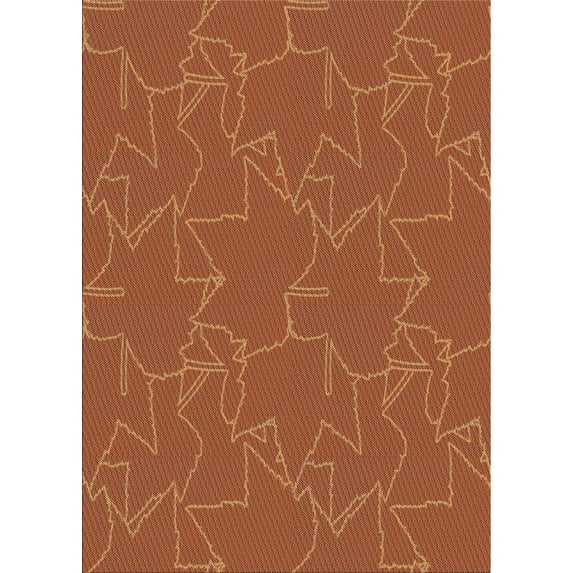 Ahgly Company Machine Washable Indoor Rectangle Transitional Pumpkin Orange Area Rugs, 8' x 12'