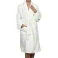 thumbnail image 2 of 100% Premium Long-Staple Cotton Unisex Terry Bath Robe, 10 Colors White / Large, 2 of 2