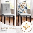 thumbnail image 5 of Spring Watercolor Chair Covers Set of 6 Brown Dark Blue Flower Garden Scenery Chair Back Covers Stretch Removable Washable Slipcovers Protector for Dining Room Kitchen Party Decor, 5 of 5