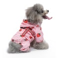 thumbnail image 5 of Dog Raincoat With Reflective Harness, Pet Sports Shirt, Dog Shirts, Waterproof Dog Jacket For Outdoor Walking, Rainy Days - Pink, Size S, 5 of 7