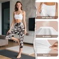 thumbnail image 6 of HELLHERO Horse Printed Yoga Pants for Women Athletic Capri Leggings High Waisted Yoga Leggings with Pockets, XS, 6 of 7