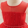 thumbnail image 4 of LYMAYTER Flower Girls Tulle Princess Dresses Kids Baby Sleeveless Lace Wedding Dress for 12m-12 Years Toddler Sweet Party Gown, 4 of 9