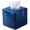 Deep Blue, variant on Ceramic Cube Tissue Box Cover with Rose , Elegant Rose Floral Square Decorative Tissue Box Holder for Bathroom, Bedroom, Office Desk, Kitchen Counter
