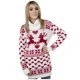 thumbnail image 2 of Gibobby Suéter Divertido navideños Suéter de cuello de Navidad para mujer Vestido envuelto Vestido de manga larga Vestido a rayas de bloque de color (Rojo, L), 2 of 5
