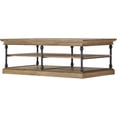 thumbnail image 3 of Weston Home Cabana Rectangular Storage Shelf Coffee Table, Brown, 3 of 4