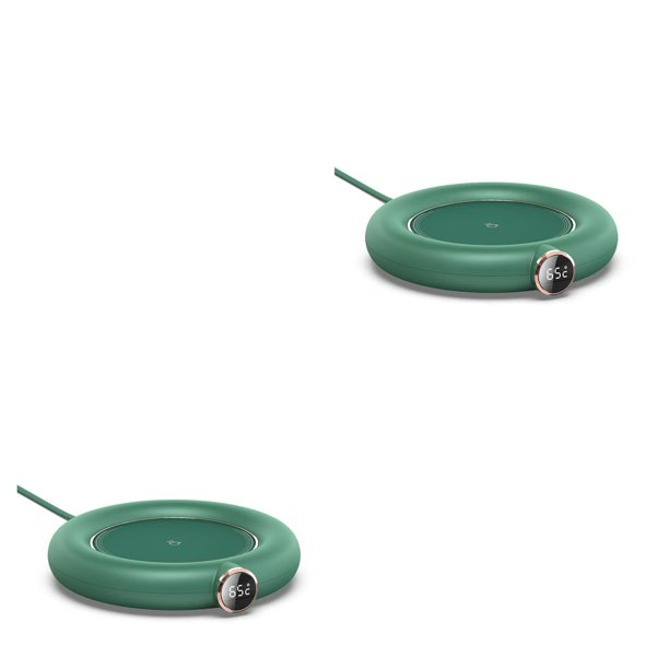 Cateissary Calentador de tazas, alfombrilla para tazas, posavasos de calefacción, multicolor, multiusos, seguridad para café, dulce regalo, accesorios de Verde 2piezas Cateissary CBP589591
