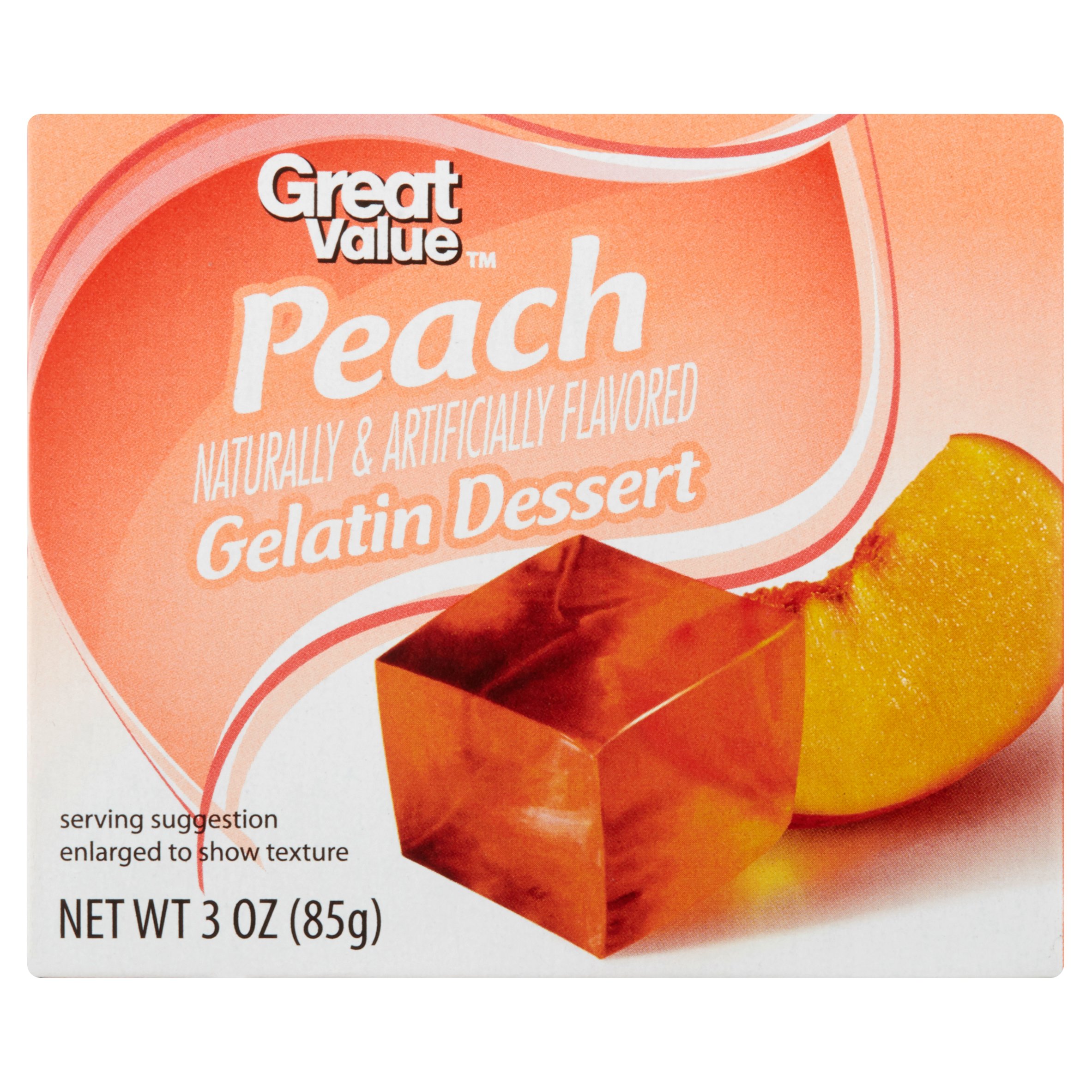 Great Value Peach Gelatin Dessert 3oz by Wal-Mart Stores, Inc.