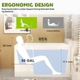 thumbnail image 5 of Noble House 43" Acrylic Freestanding Soaking Bathtub with Seat, Pop-Up Overflow Drain, Gloss White, 5 of 8