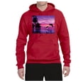 thumbnail image 2 of Wild Bobby, Majestic Dolphins Jumping During Sunset, Animal Lover, Unisex Graphic Hoodie Sweatshirt, Red, Medium, 2 of 3