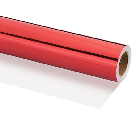 Uxcell Metallic Wrapping Paper, 14 Inch x 400 Inch(32.8Ft)Packing Paper Red