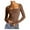 Brown, variant on Naughtyhood Women's Long-Sleeved Solid Color Navel-Baring Neck T-Shirt Bottoming Tops Fashion Fallow Commuting Undershirt Slim Soft Breathable Integral Pullover Tops