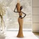 thumbnail image 1 of Estatua de señora Tribal africana, adorno de resina hecho a mano, patrón de tejido Retro, decoración marrón para el hogar y la Oficina, multiusos Estilo C Macarena estatua del pensador, 1 of 8