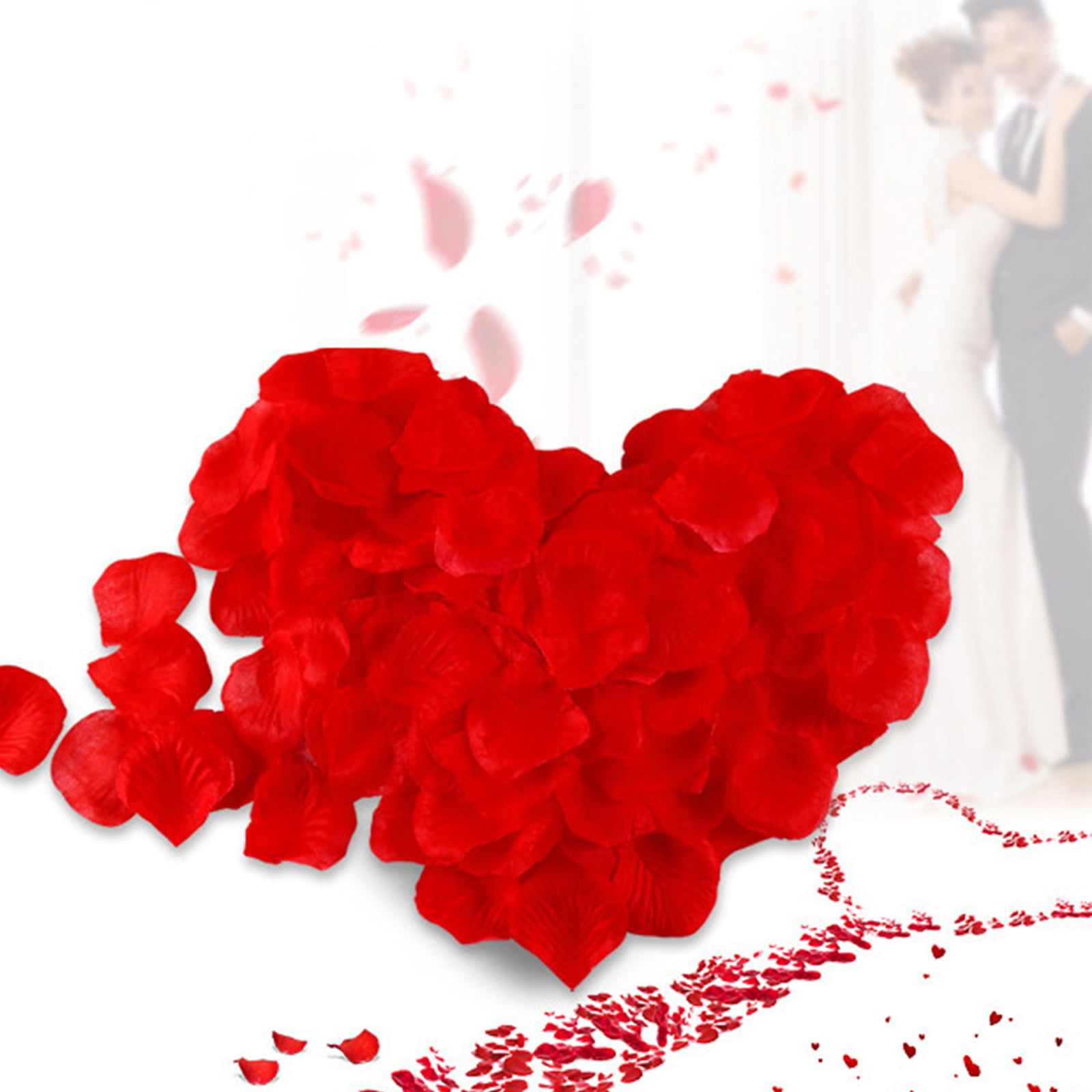 1000 pcs Silk Rose Flower Petals Engagement Wedding Decoration Confetti Table 