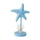 thumbnail image 3 of Colección de esculturas de madera con forma de estrella de mar, adorno rústico de escritorio para sala de estar Azul claro, 3 of 9