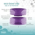 thumbnail image 5 of Fresh Products Eco Bowl Clip, Air Freshener, Toilet Freshener, Trash Freshener, Chemical-Free, Natural Oils - Fabulous, Made In USA, 12pk, 5 of 6
