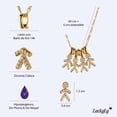 thumbnail image 4 of Collar para Mujer de Niños Personalizado LuckyLy Baño de Oro 14k y Zirconia Cúbica Cadena y Charms Modelo Darcy Niño y Niña dorado 4 Niños, 4 of 6