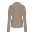 thumbnail image 5 of Maplenight Long Sleeve Thermal Shirts for Women Ribbed Knit Slim Fit Going Out Tops Basic Golf Shirts with Thumb Holes, 5 of 7
