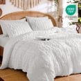 thumbnail image 3 of SONORO KATE Twin Tufted Boho Bedding Comforter Set - 2 Piece Farmhouse Chic Bed in a Bag, All-Season Jacquard Comforter with 2 Pillow Shams, White, 3 of 9