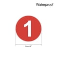 thumbnail image 5 of Uxcell 25mm Dia Round Number Stickers Number 1-50 Red, 5 of 5