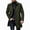 Army Green, variant on Mens Wool Blend Overcoat with Pockets, Single Breasted Tailored Trench Coat Notch Lapel Mid Length Coat Business Professional Black