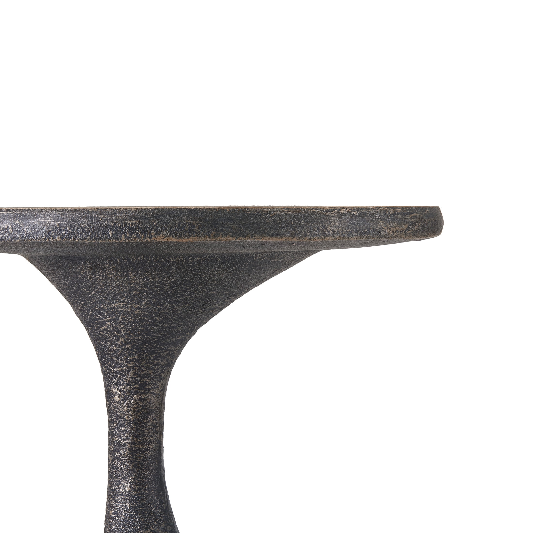Christopher Knight Home Lightweight Concrete Outdoor Side Table, Sculptural Oval Design, Copper