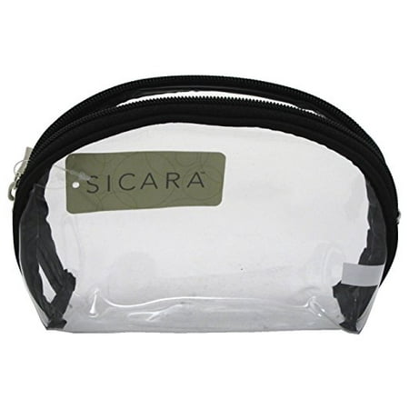 Sicara Clear Cosmetic Bag Oval Purse (4.75X6X2)
