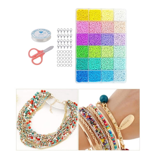 24 espaciadoras de colores mezcdo manualidades DIY, fabricación , sueltas para colgante anillo pendiente , Estilo R Baoblaze Rosario