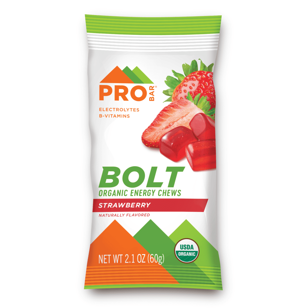 (2 pack) PROBAR - BOLT Organic Energy Chews, Strawberry, Non-GMO, Gluten-Free, USDA Certified Organic, Healthy, Natural Energy, Fast Fuel Gummies with Vitamins B & C (1 Count)